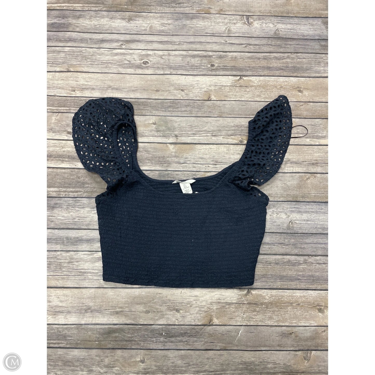 Top Sleeveless By H&m In Navy, Size: L
