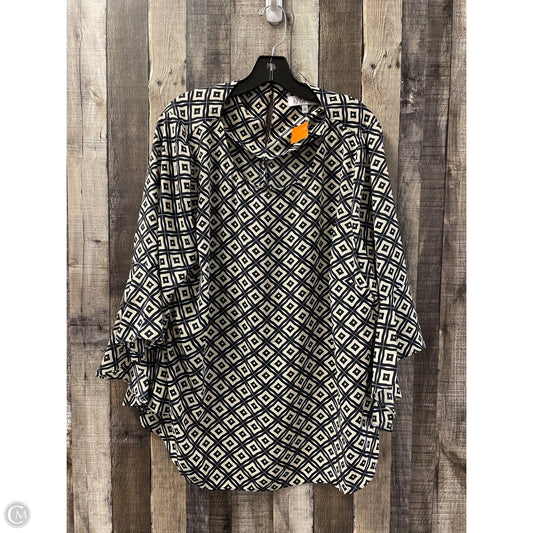 Top 3/4 Sleeve By Kasper In Multi-colored, Size: 2x