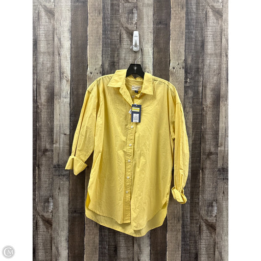 Top Long Sleeve By Universal Thread In Yellow, Size: S