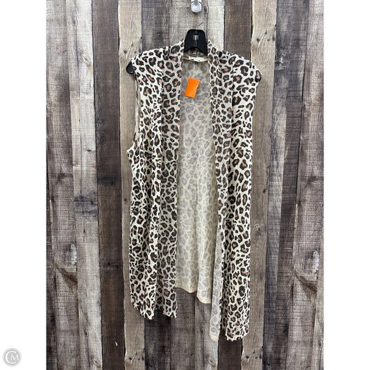 Cardigan By Cato In Animal Print, Size: 1x