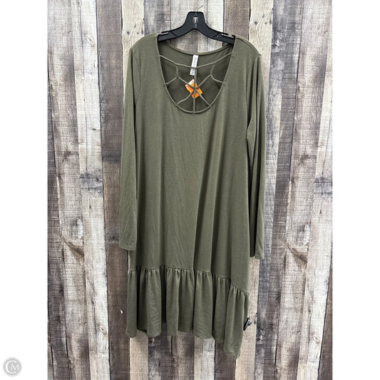 Dress Casual Midi By Zenana Outfitters In Green, Size: 2x