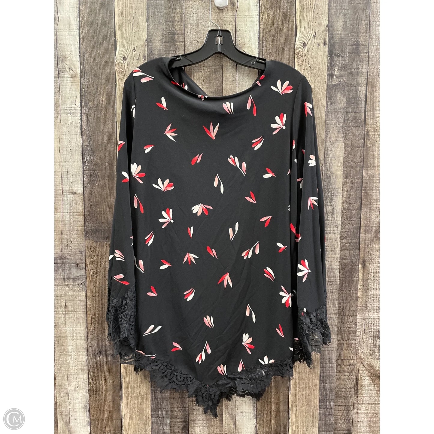 Top Long Sleeve By Alfani In Black, Size: 2x