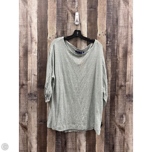 Top 3/4 Sleeve By Adrienne Vittadini In Green, Size: 2x