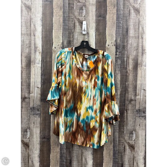 Top 3/4 Sleeve By Cmf In Multi-colored, Size: 3x