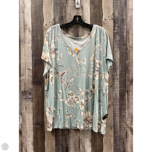 Top Short Sleeve By Maurices In Floral Print, Size: 2x