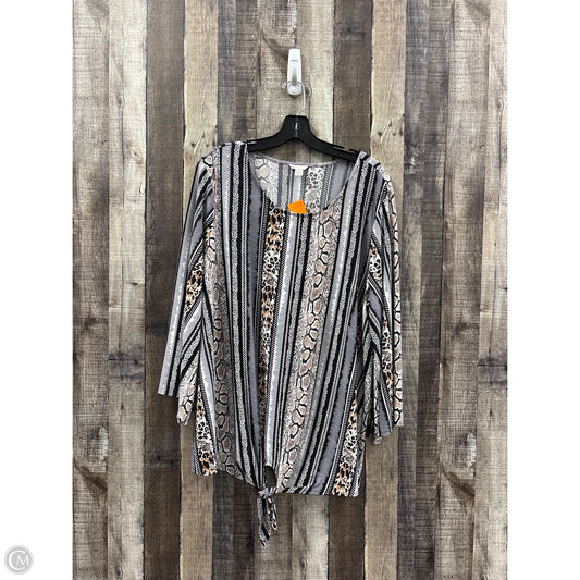 Top 3/4 Sleeve By Cato In Multi-colored, Size: 1x