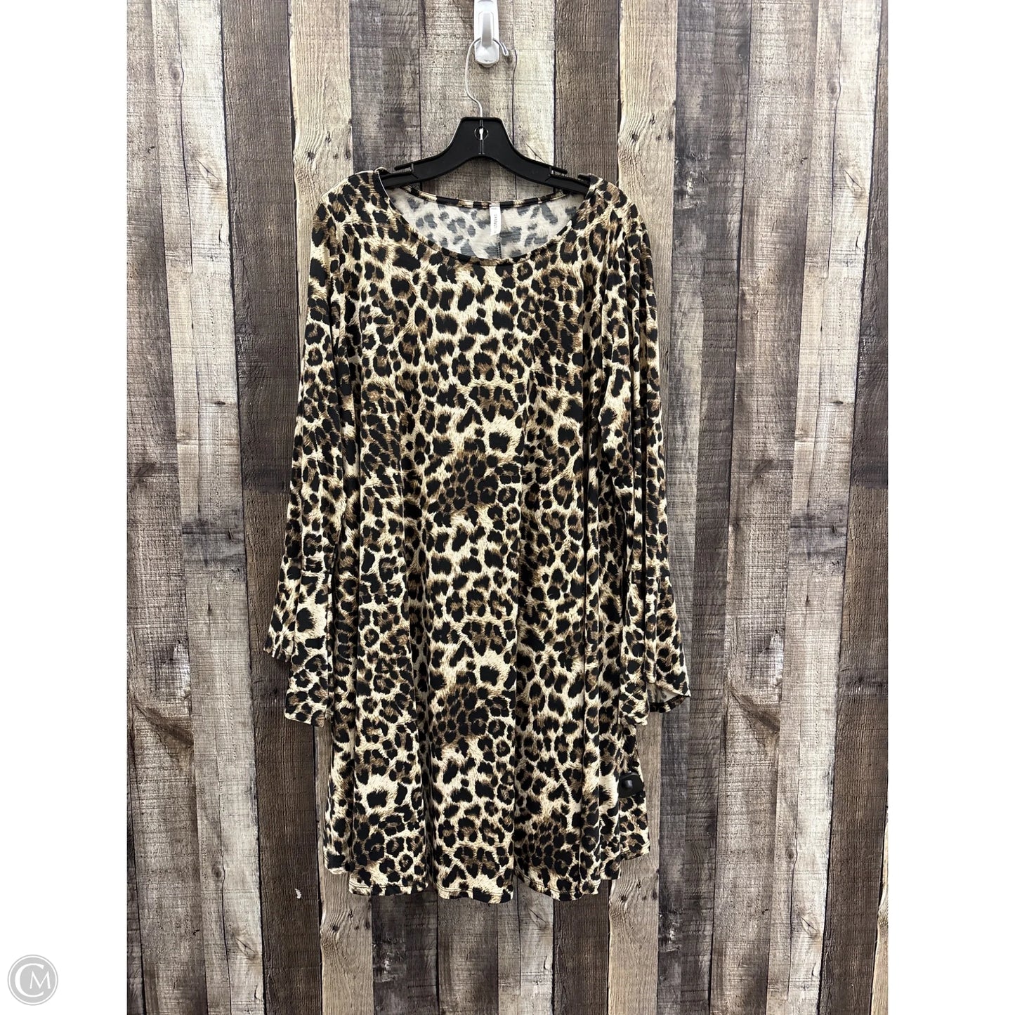 Dress Casual Short By Emerald In Animal Print, Size: 1x