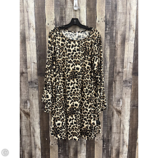Dress Casual Short By Emerald In Animal Print, Size: 1x