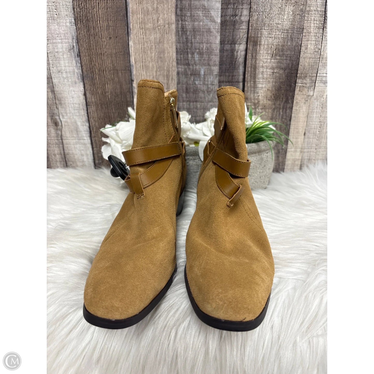 Boots Ankle Heels By Wondery In Brown, Size: 8