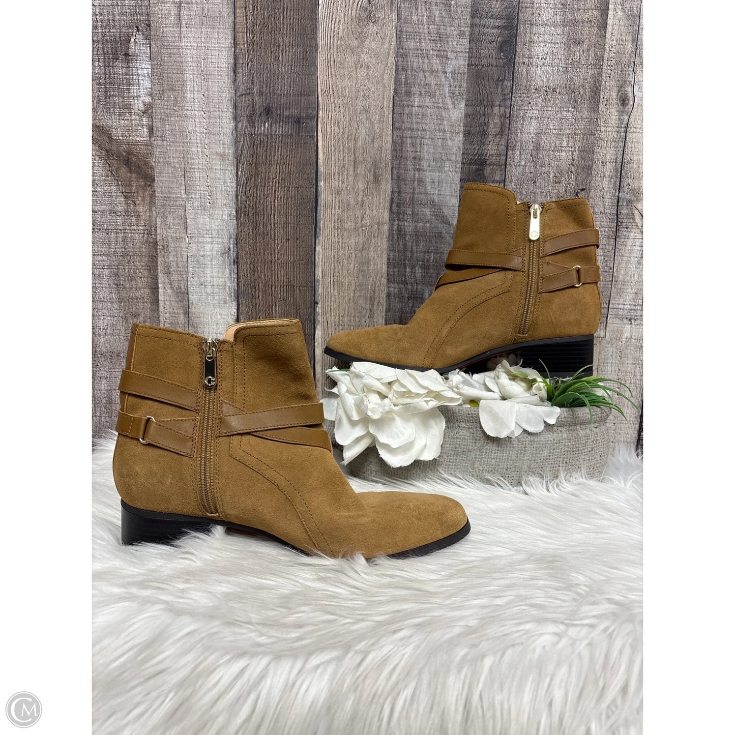 Boots Ankle Heels By Wondery In Brown, Size: 8