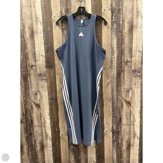 Athletic Dress By Adidas In Blue, Size: L