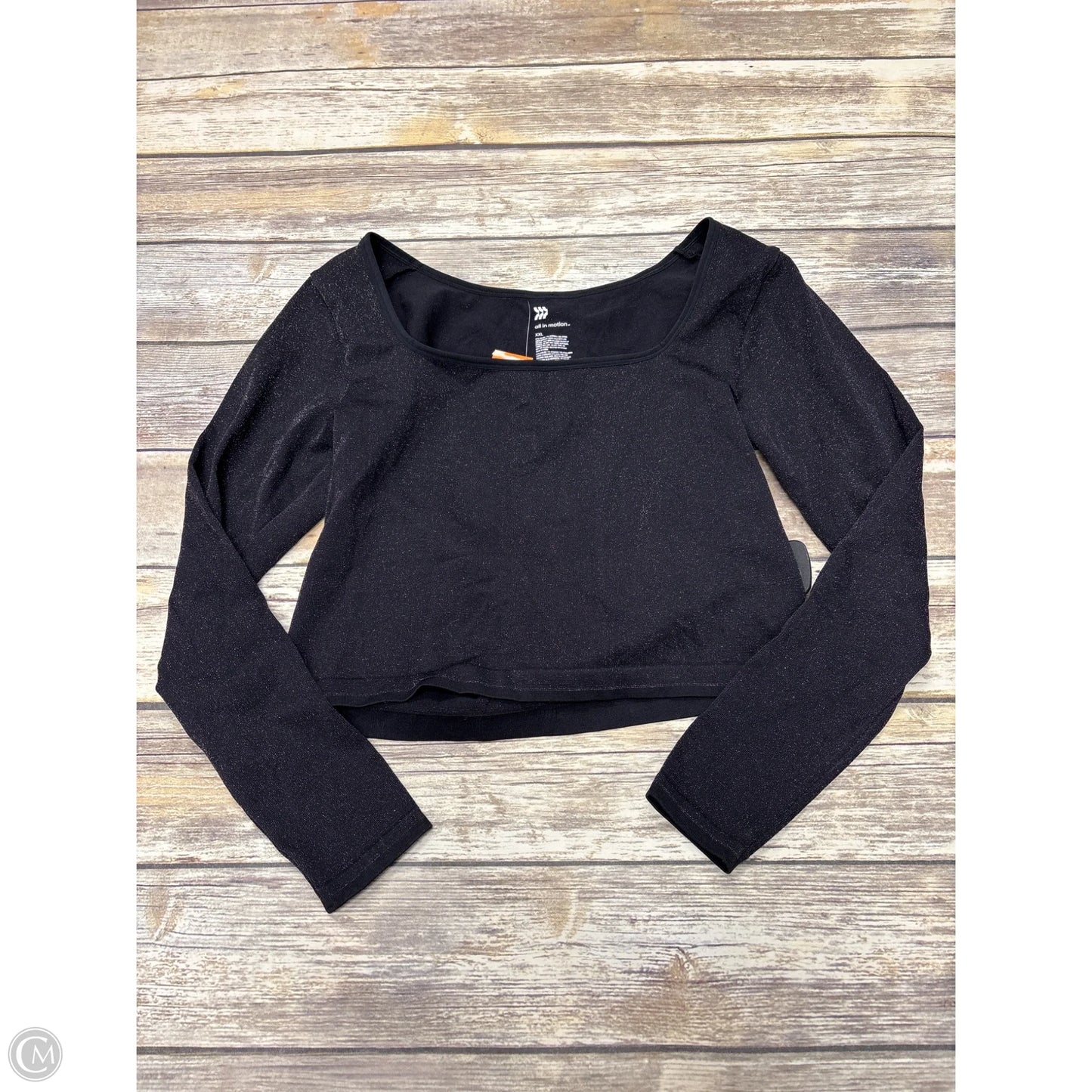 Athletic Top Long Sleeve Crewneck By All In Motion In Black, Size: Xxl