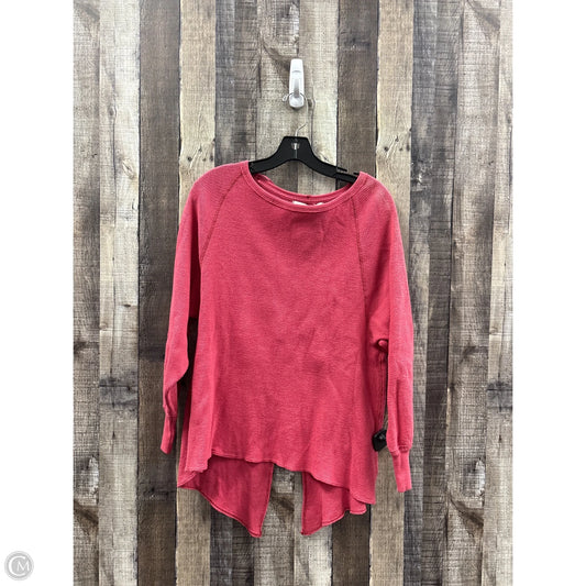 Top Long Sleeve By We The Free In Red, Size: Xs