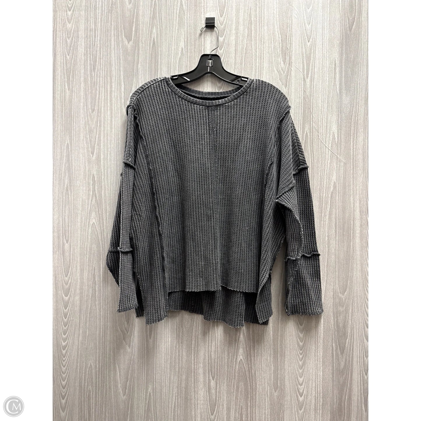 Top Long Sleeve By Bke In Grey, Size: Xs