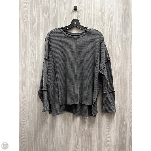 Top Long Sleeve By Bke In Grey, Size: Xs