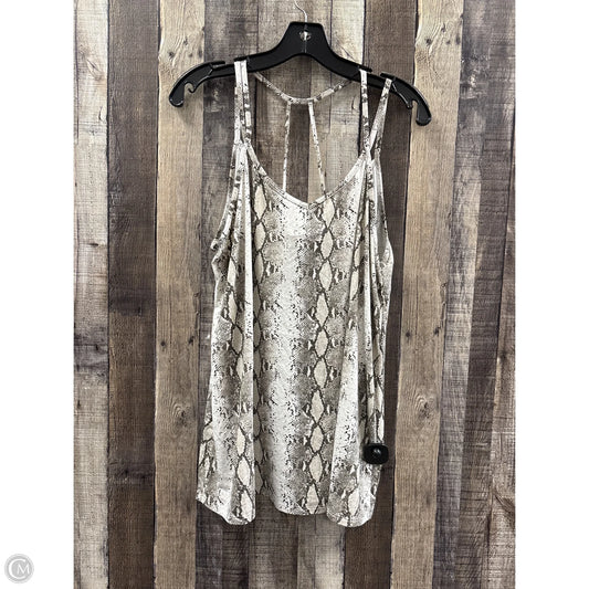 Top Sleeveless By Cme In Snakeskin Print, Size: L