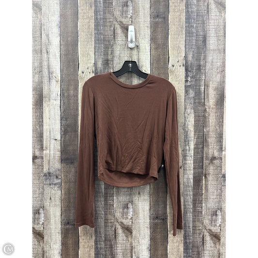 Top Long Sleeve By Cmf In Brown, Size: Xl