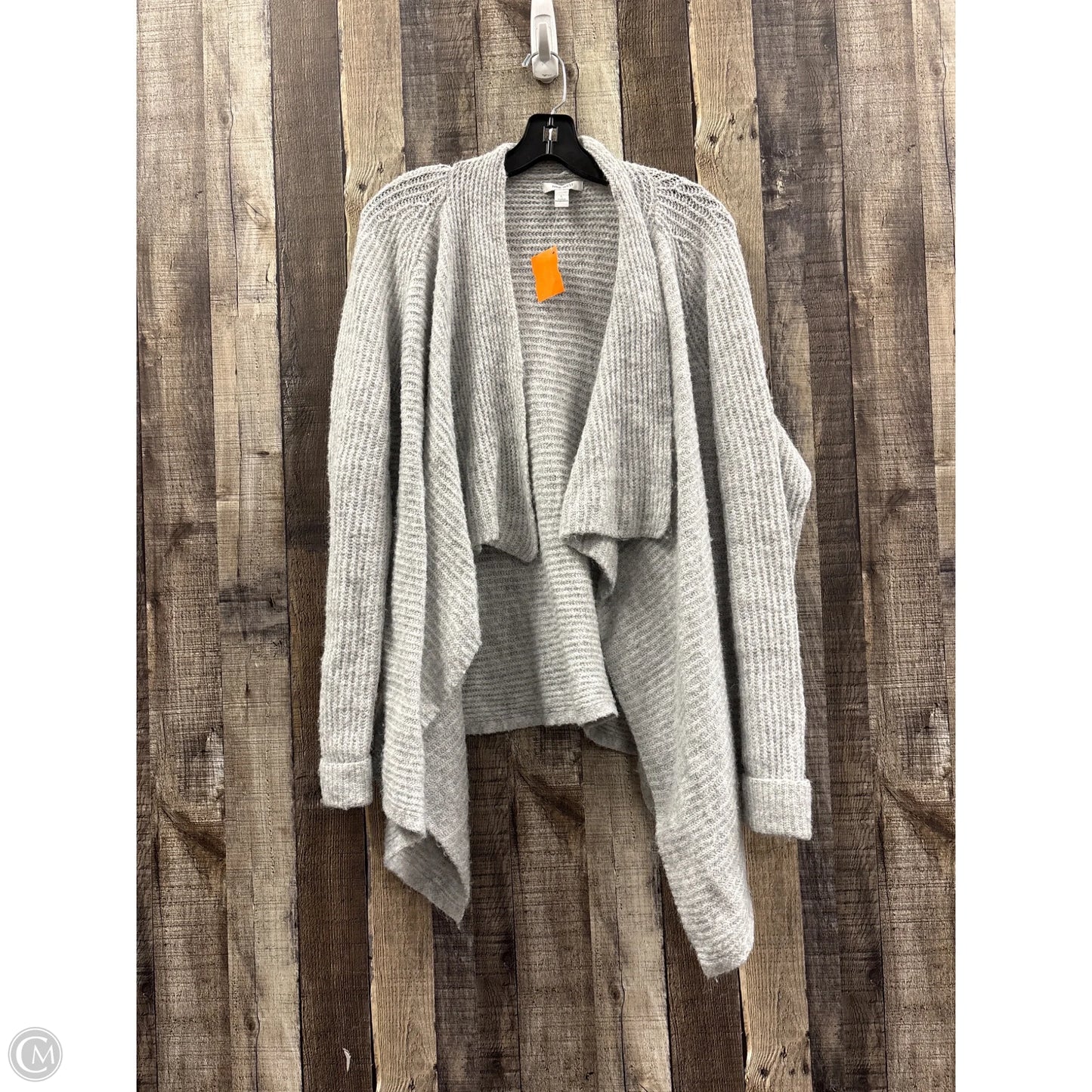 Sweater Cardigan By Nine West In Grey, Size: L