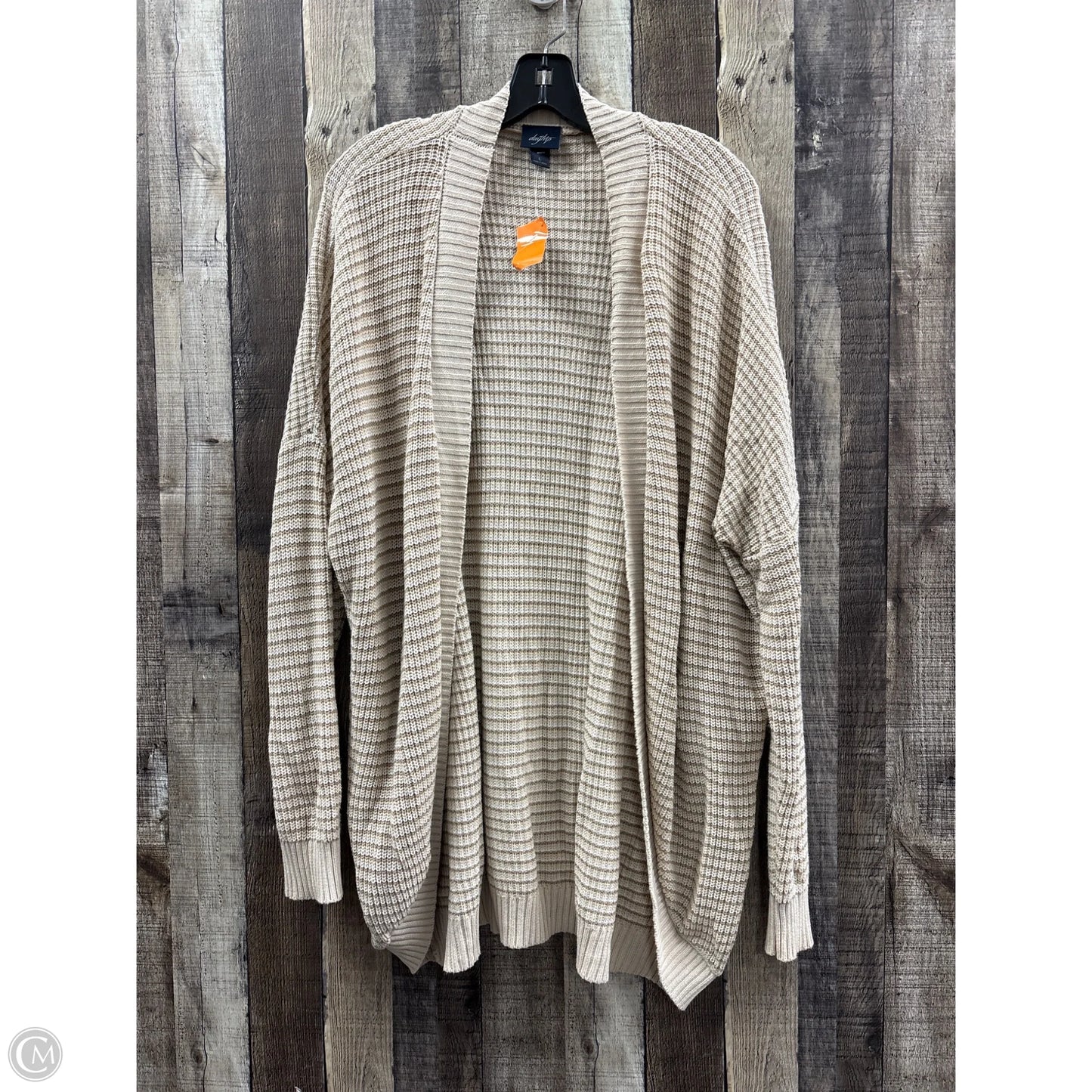 Sweater Cardigan By Daytrip In Tan, Size: L