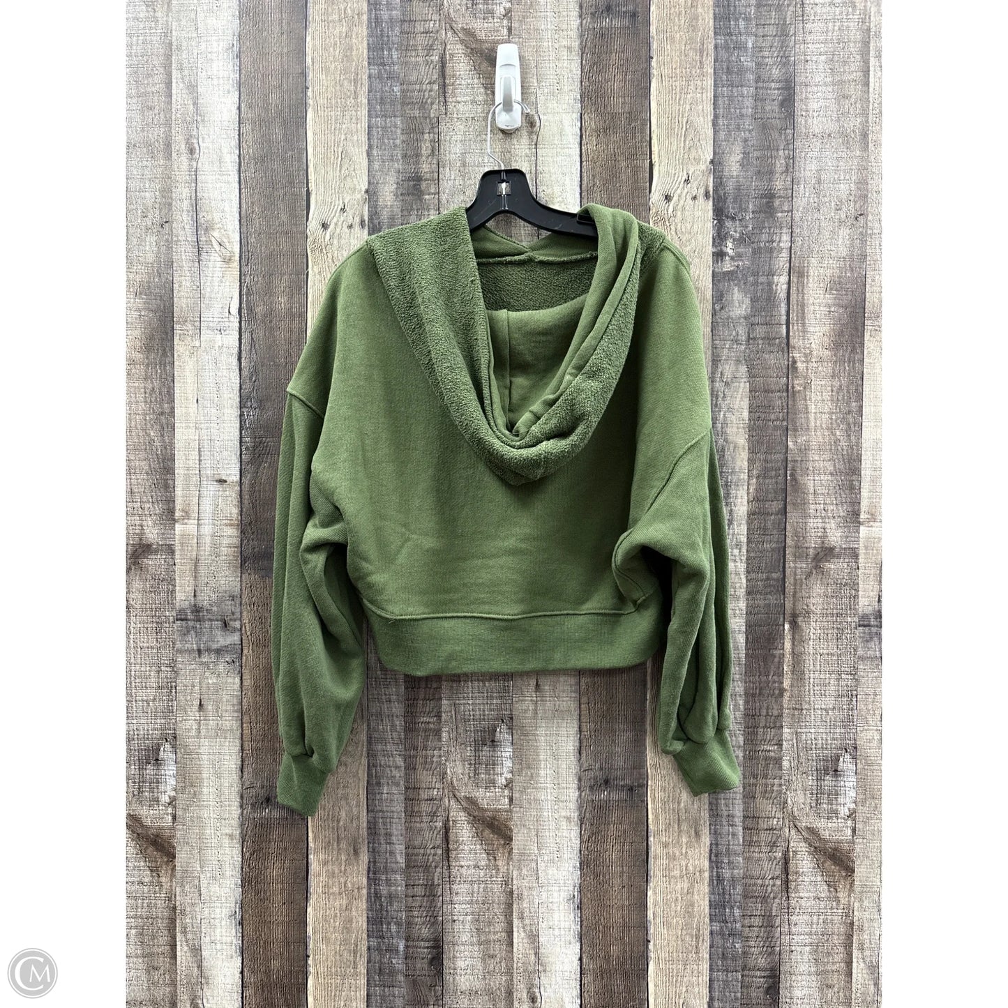 Sweatshirt Hoodie By Zenana In Green, Size: S