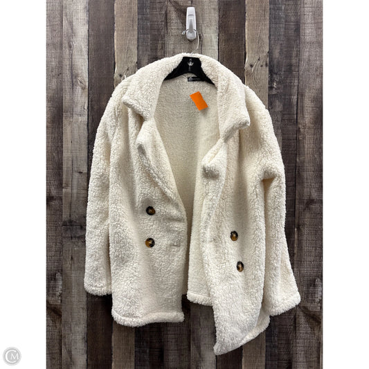 Jacket Fleece By Prettygarden In Ivory, Size: S