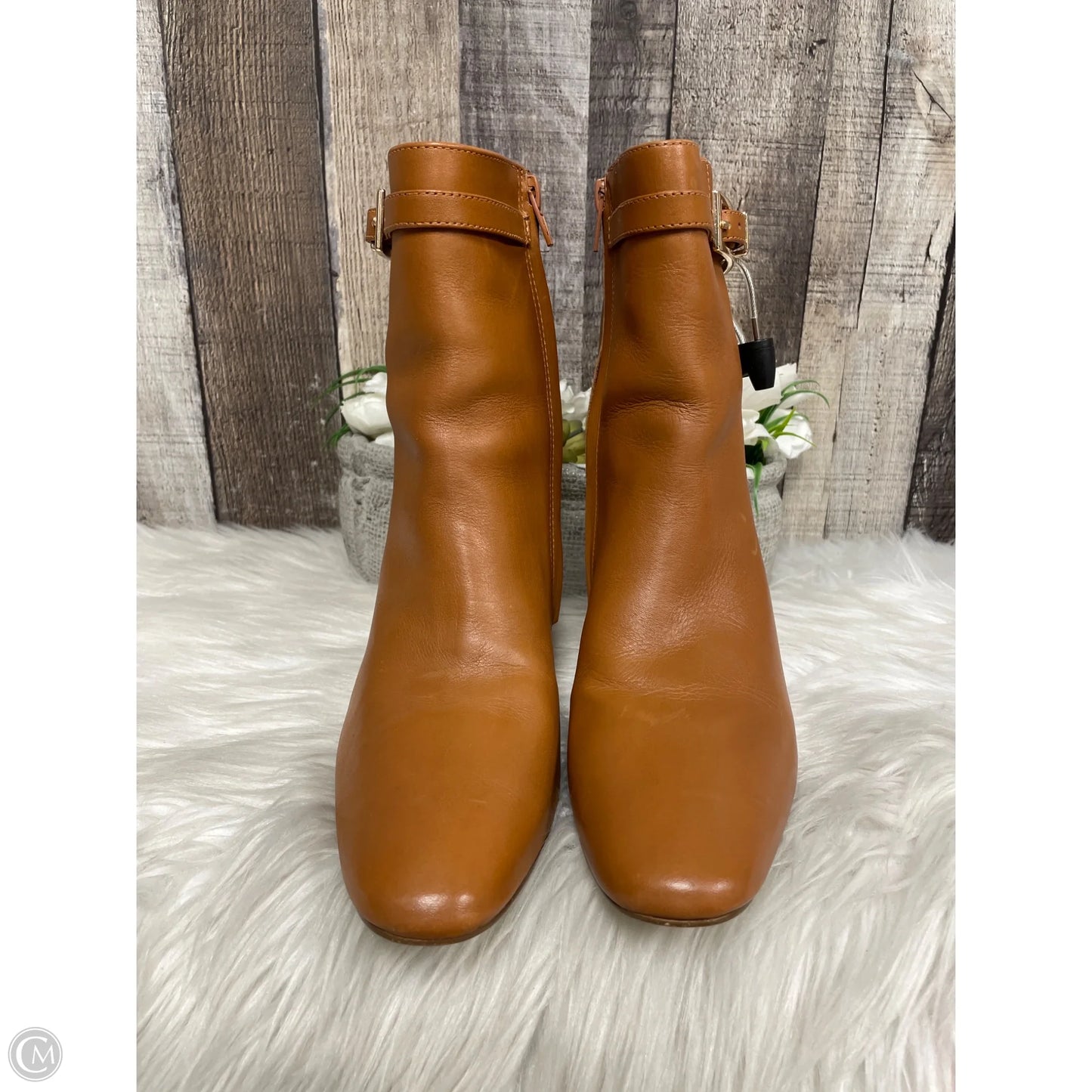 Boots Ankle Heels By Cmc In Brown, Size: 7