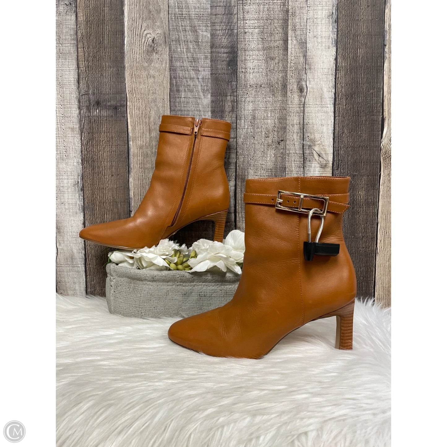 Boots Ankle Heels By Cmc In Brown, Size: 7