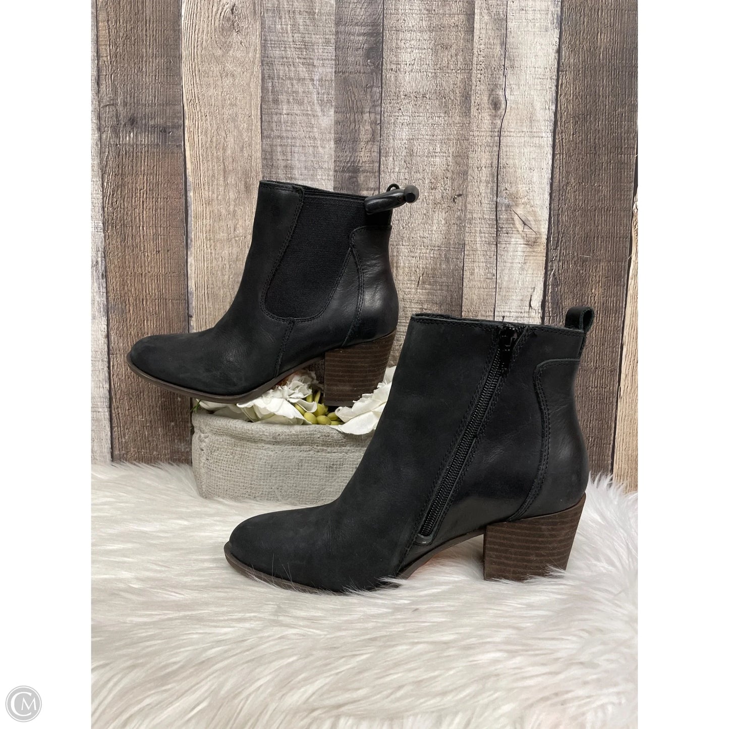Boots Ankle Heels By Lucky Brand In Black, Size: 7
