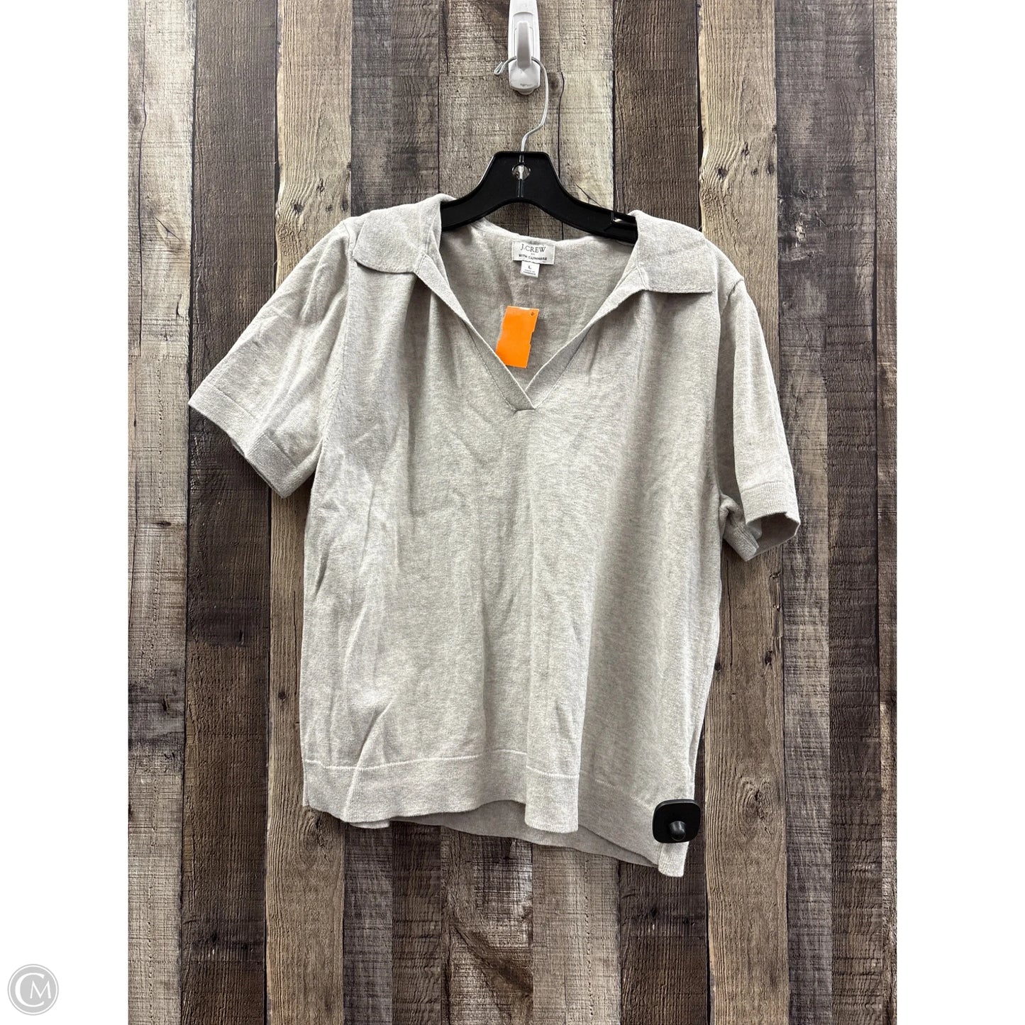 Sweater Short Sleeve By J. Crew In Grey, Size: L