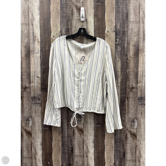Top Long Sleeve By Arizona In Striped Pattern, Size: Xl