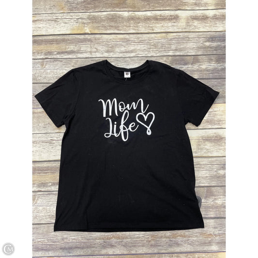 Top Short Sleeve By Cmf In Black & White, Size: Xl