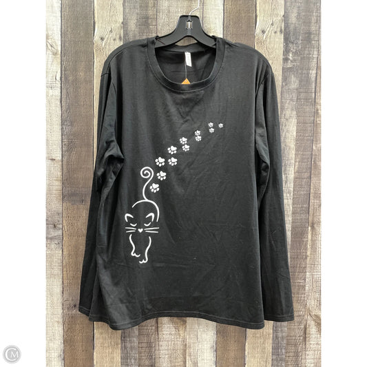 Top Long Sleeve By Cme In Black, Size: Xl