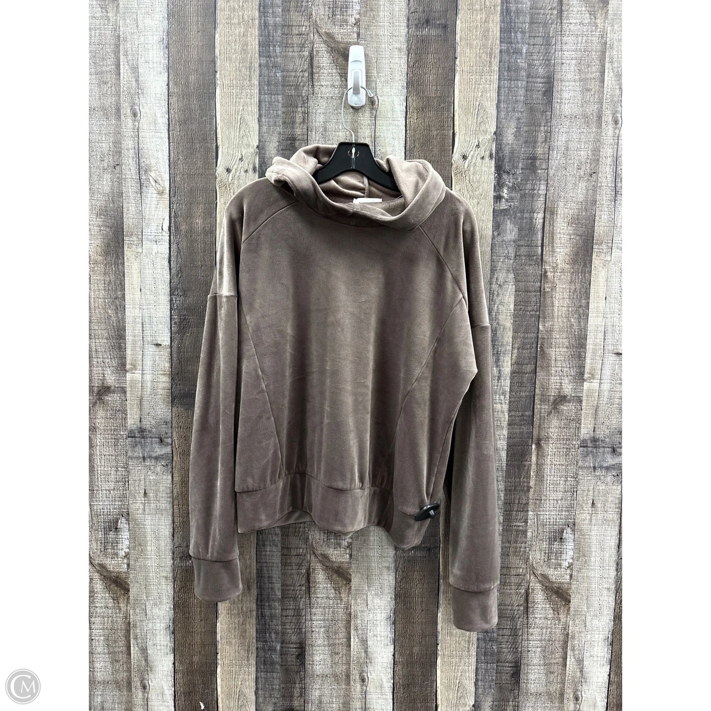 Top Long Sleeve By Evereve In Brown, Size: L