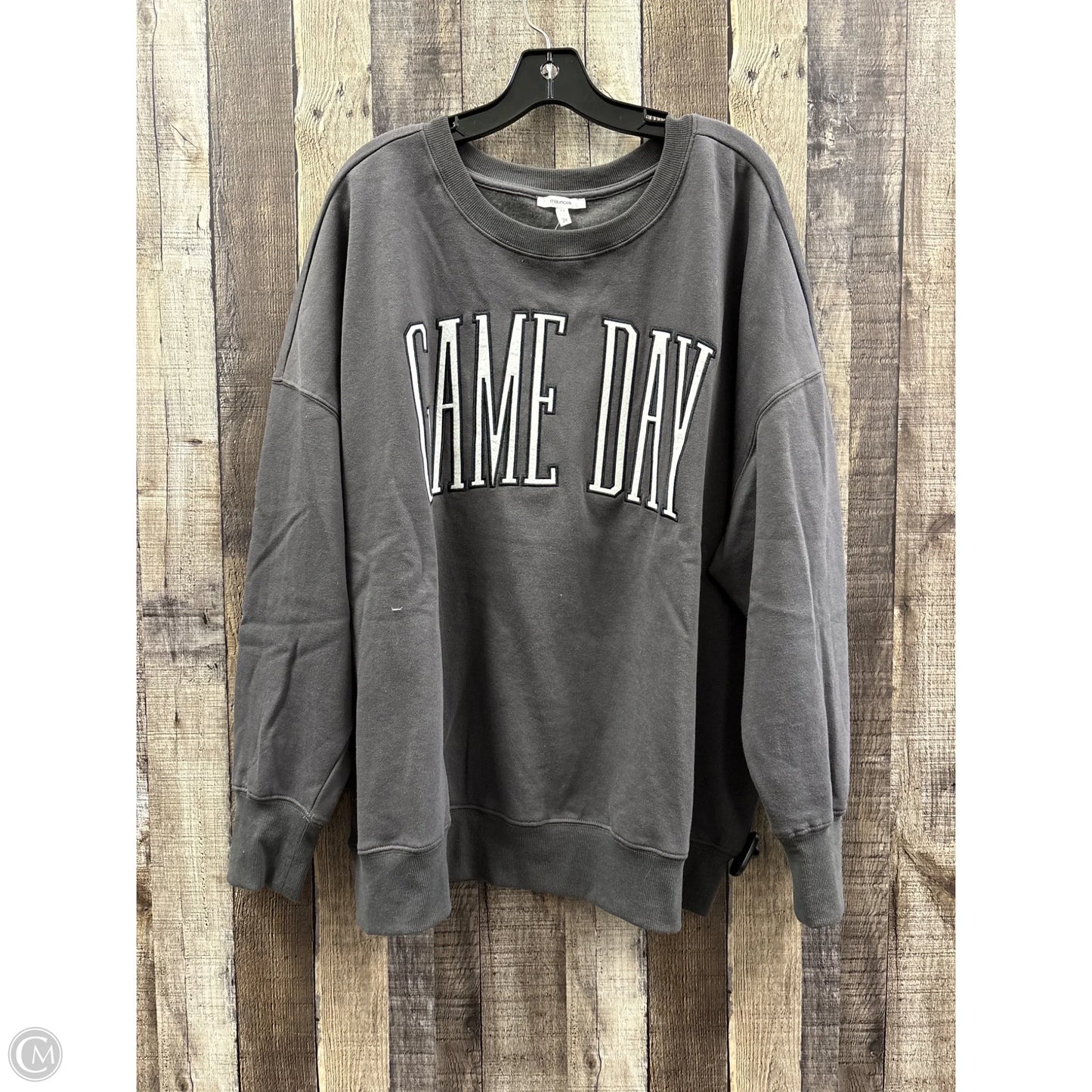 Sweatshirt Crewneck By Maurices In Grey, Size: 2x