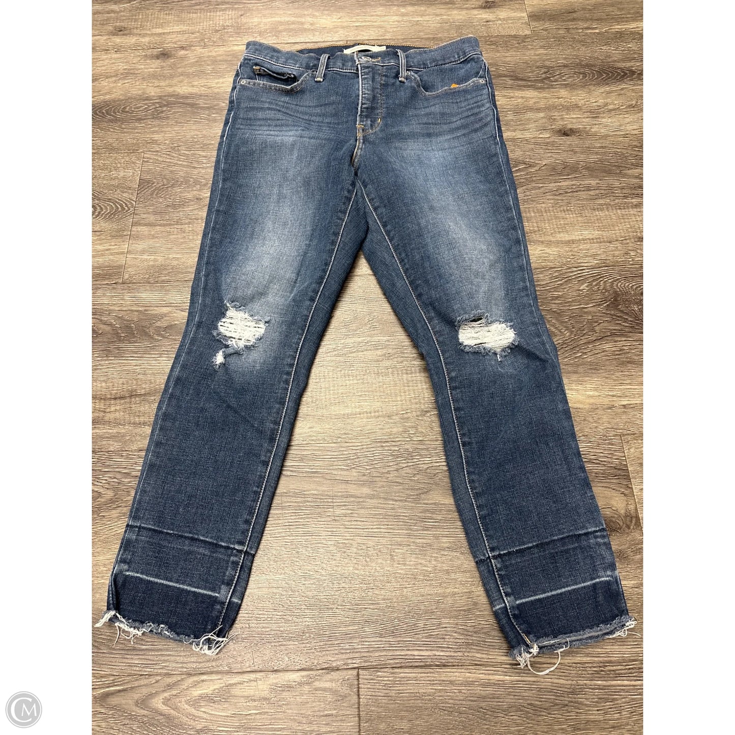 Jeans Straight By Levis In Blue Denim, Size: 8