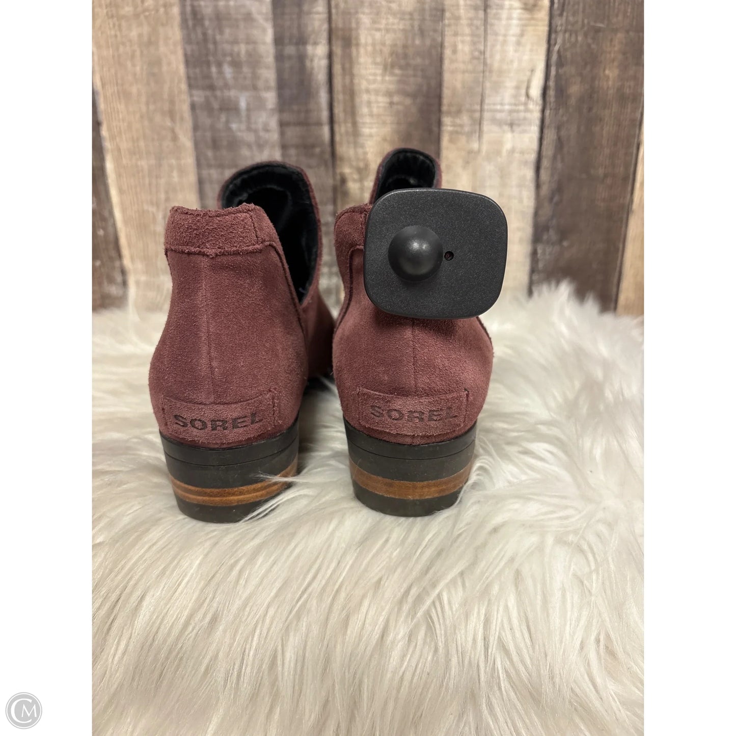 Boots Ankle Heels By Sorel In Purple, Size: 7.5