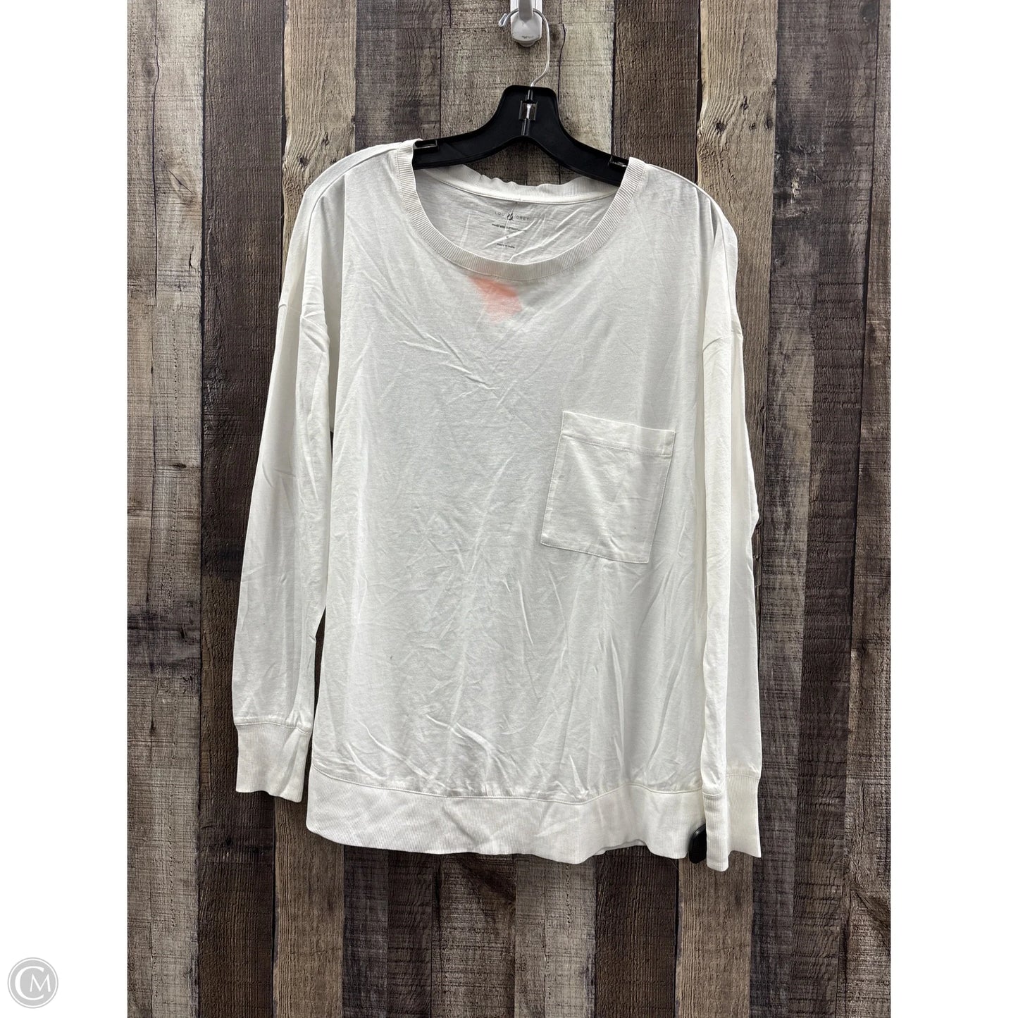 Top Long Sleeve By Lou And Grey In White, Size: M