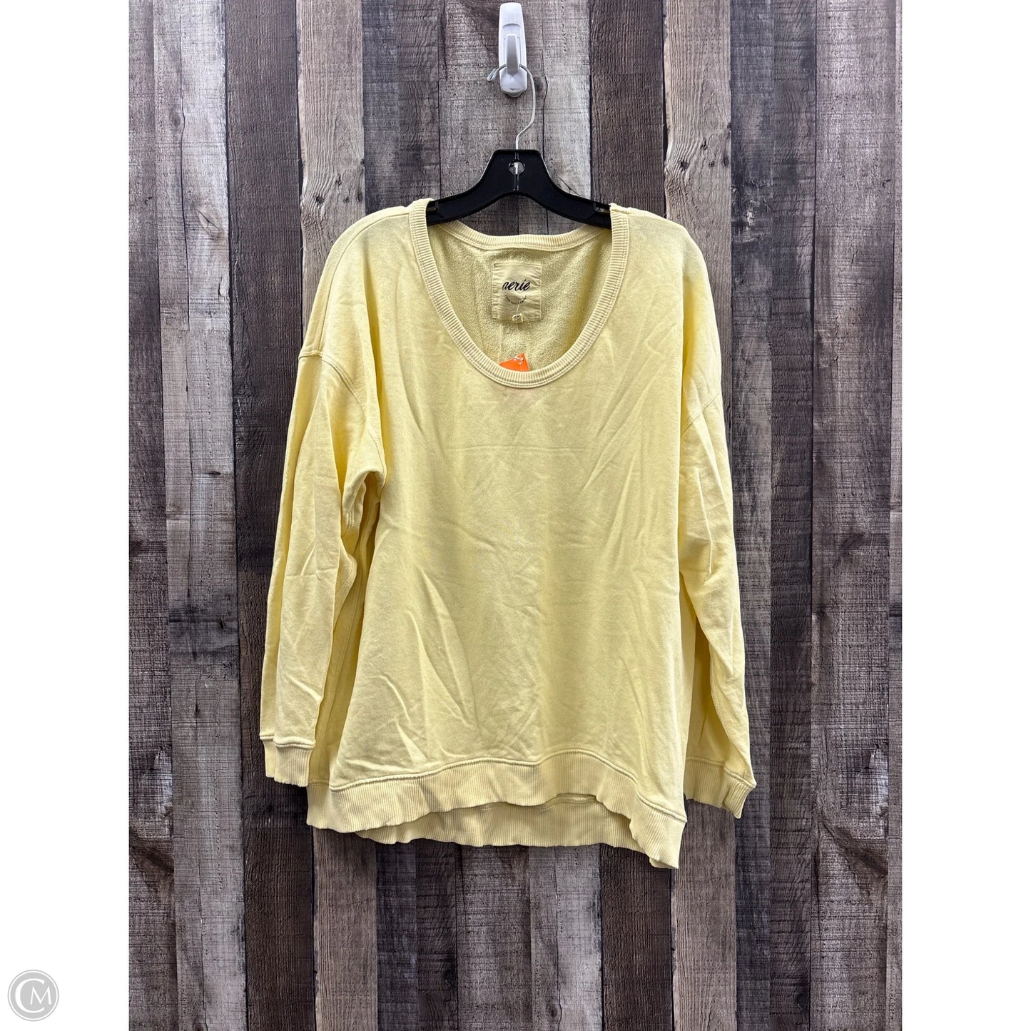 Top Long Sleeve By Aerie In Yellow, Size: Xs