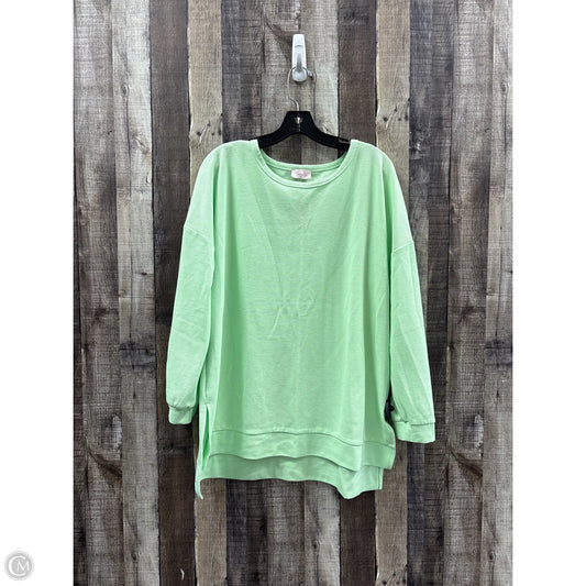 Top Long Sleeve By Pink Lily In Green, Size: M