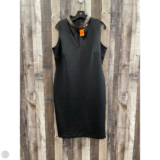 Dress Party Midi By Calvin Klein In Black, Size: L