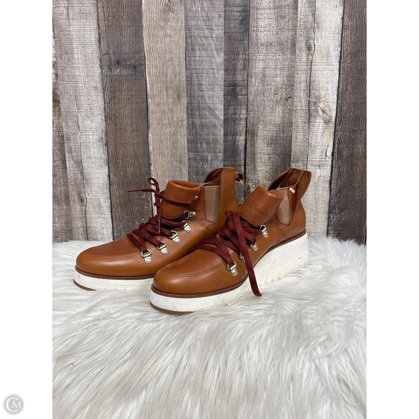 Boots Ankle Heels By Cole-haan In Brown, Size: 10