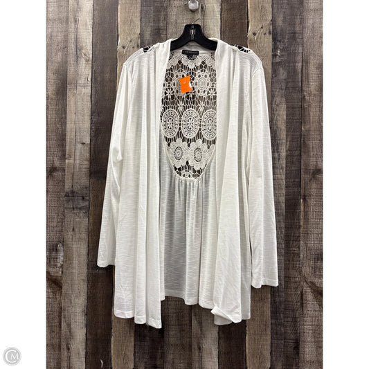 Cardigan By Lane Bryant In White, Size: 1x