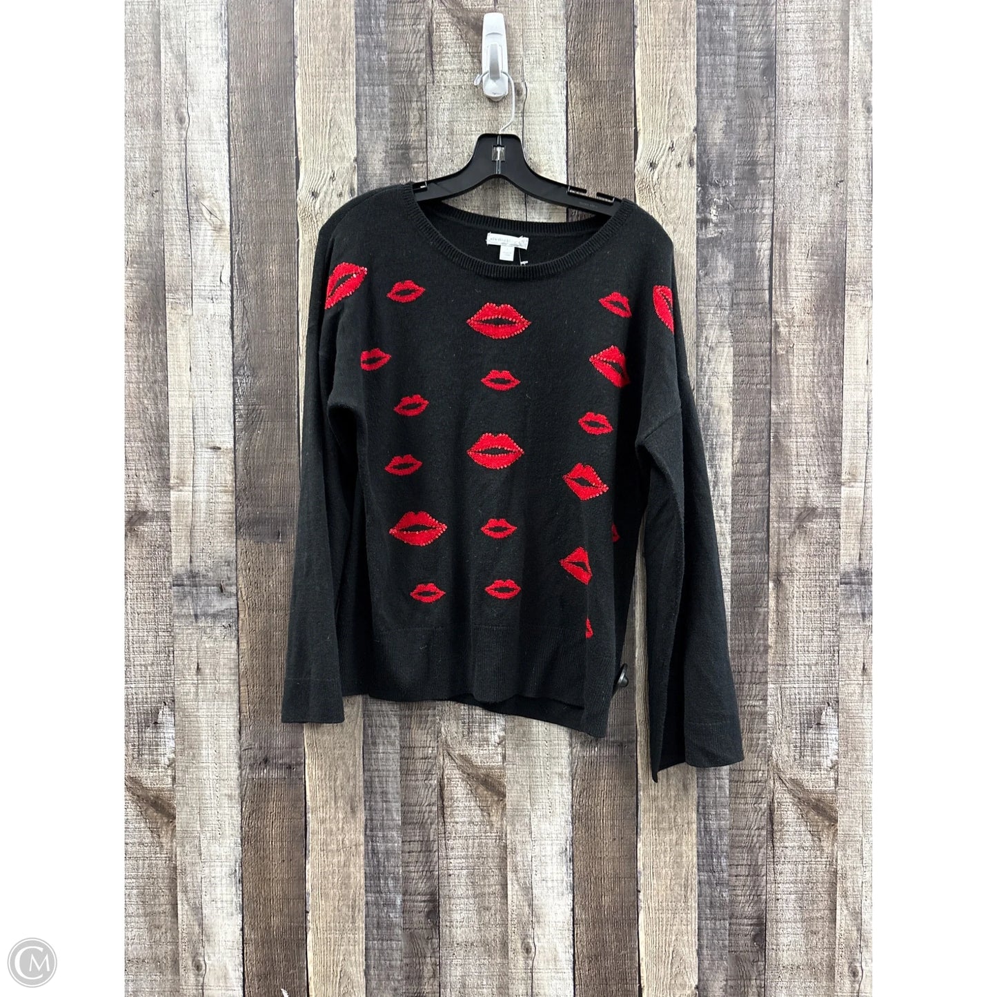 Sweater By New York And Co In Black & Red, Size: L