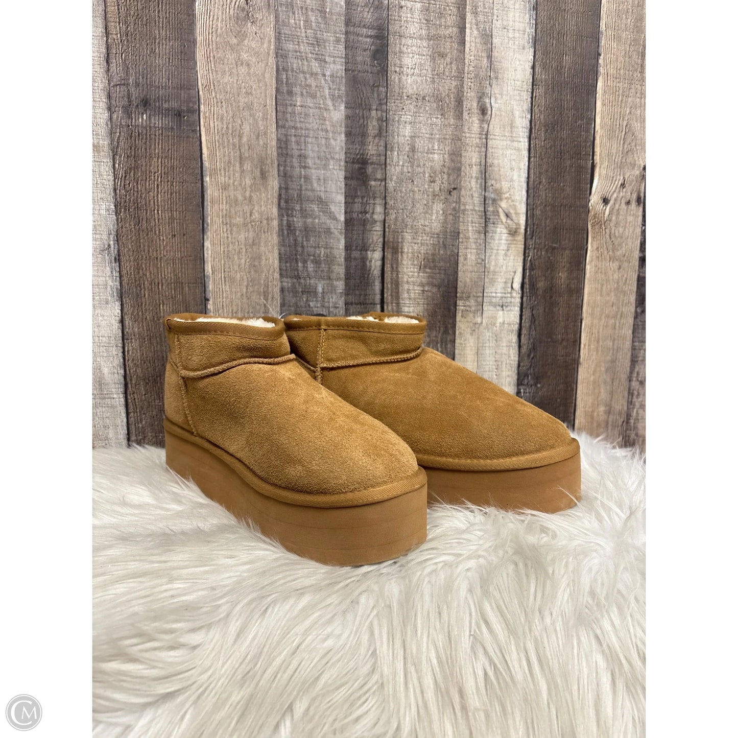 Boots Ankle Heels By Cushionaire In Brown, Size: 11