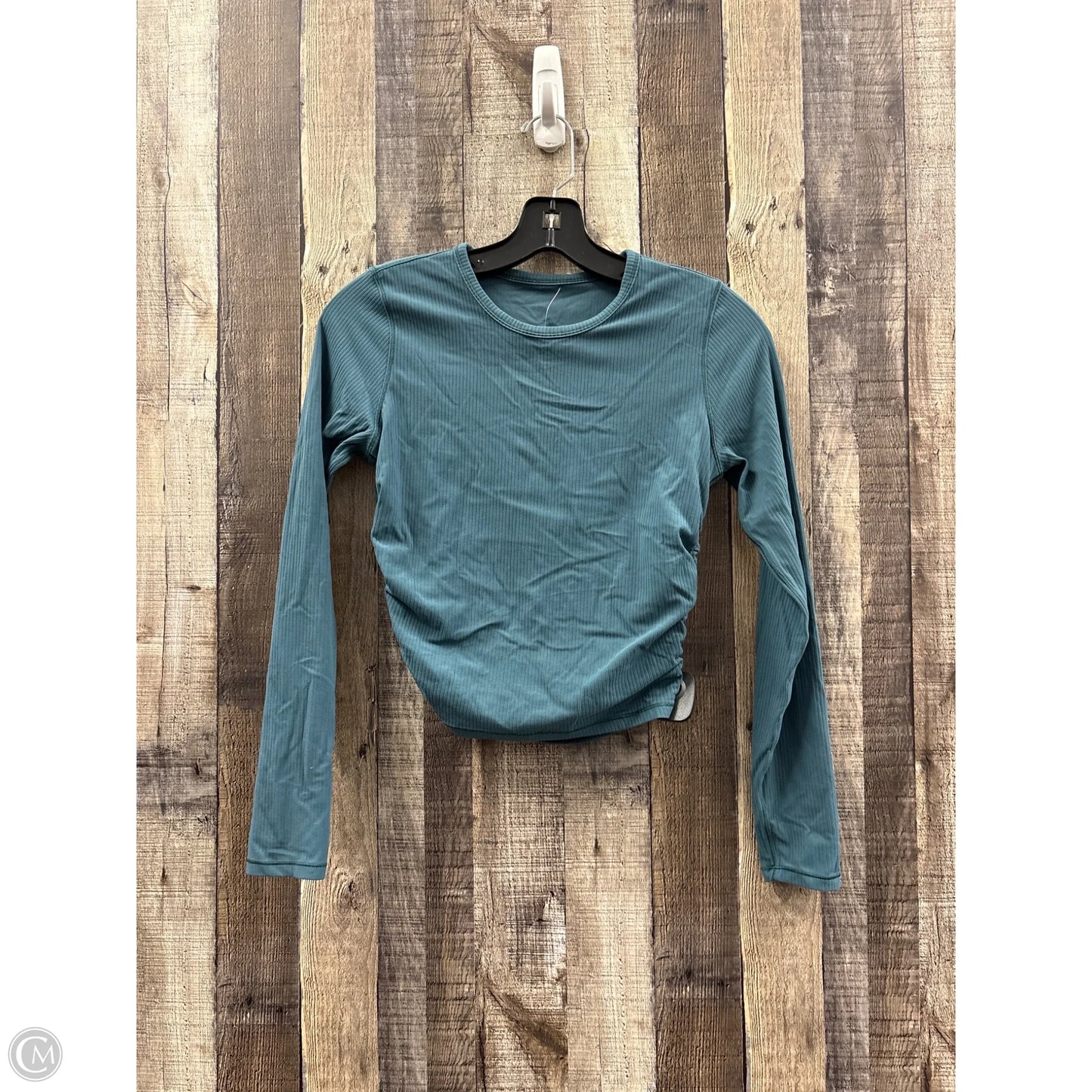 Athletic Top Long Sleeve Crewneck By Lululemon In Teal, Size: S