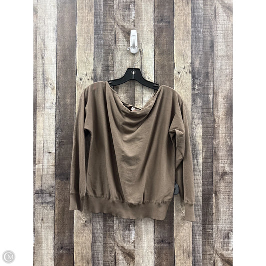 Top Long Sleeve By Babaton In Brown, Size: S