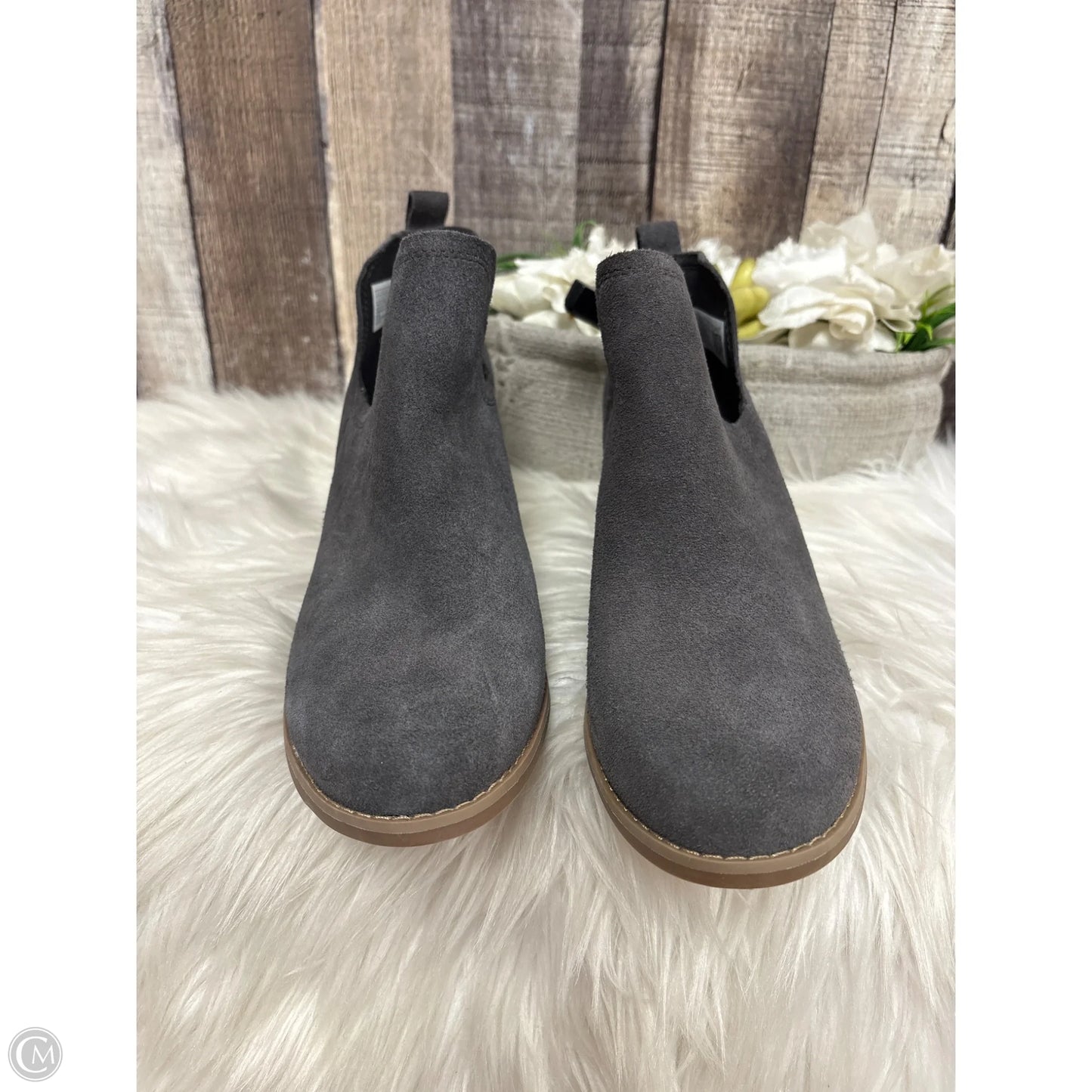 Boots Ankle Heels By Toms In Grey, Size: 7.5