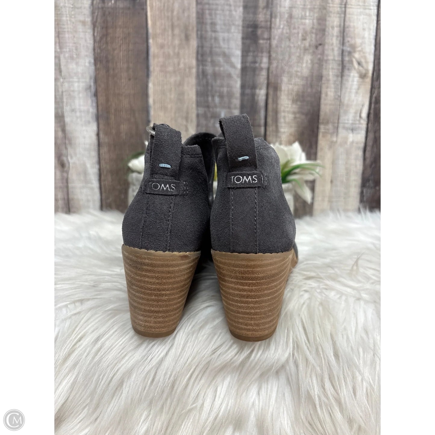 Boots Ankle Heels By Toms In Grey, Size: 7.5