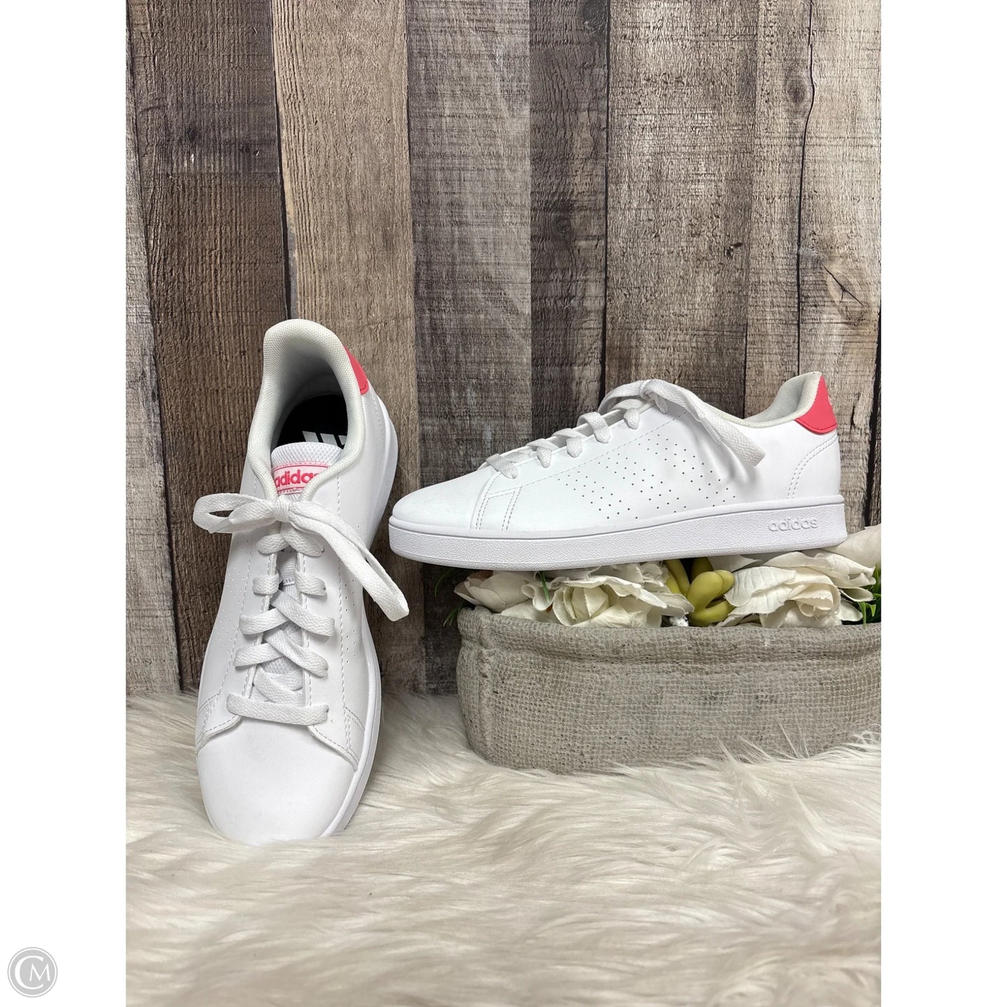 Shoes Athletic By Adidas In White, Size: 5.5
