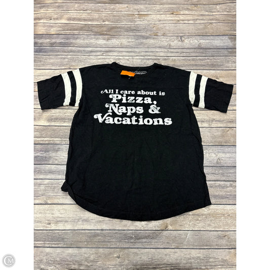 Top Short Sleeve By Cme In Black & White, Size: M